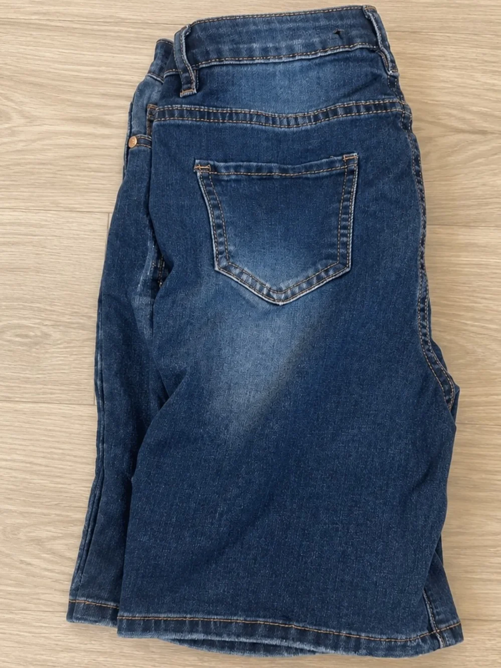 Men’s Distressed Blue Denim Shorts